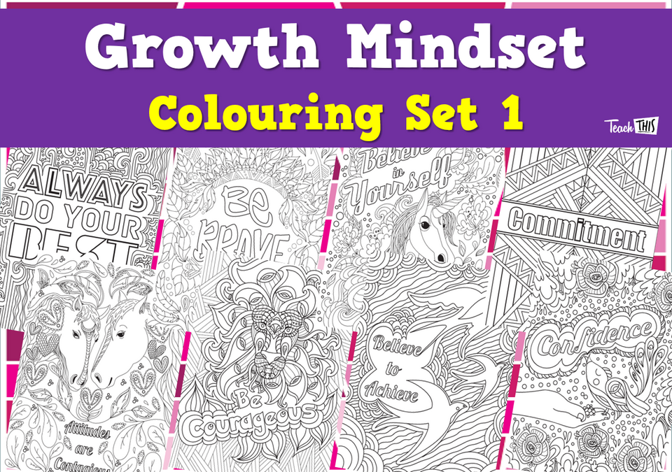 Growth Mindset Colouring - Set 1