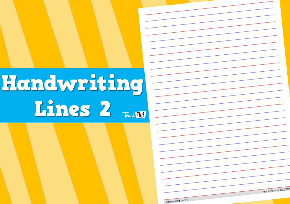 Handwriting Lines 1