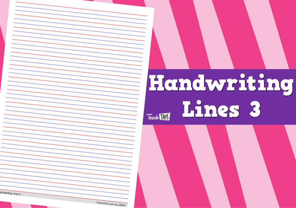 Handwriting Lines 3