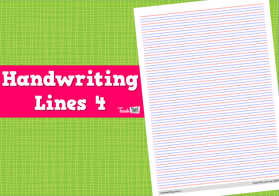 Handwriting Lines 4