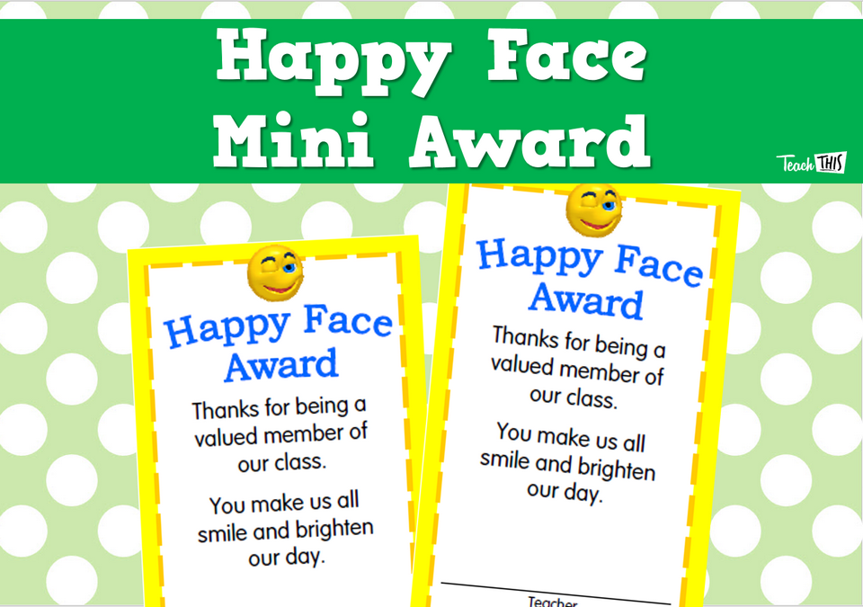 Happy Face Mini Award
