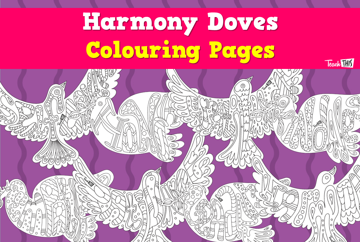 Harmony Doves - Colouring