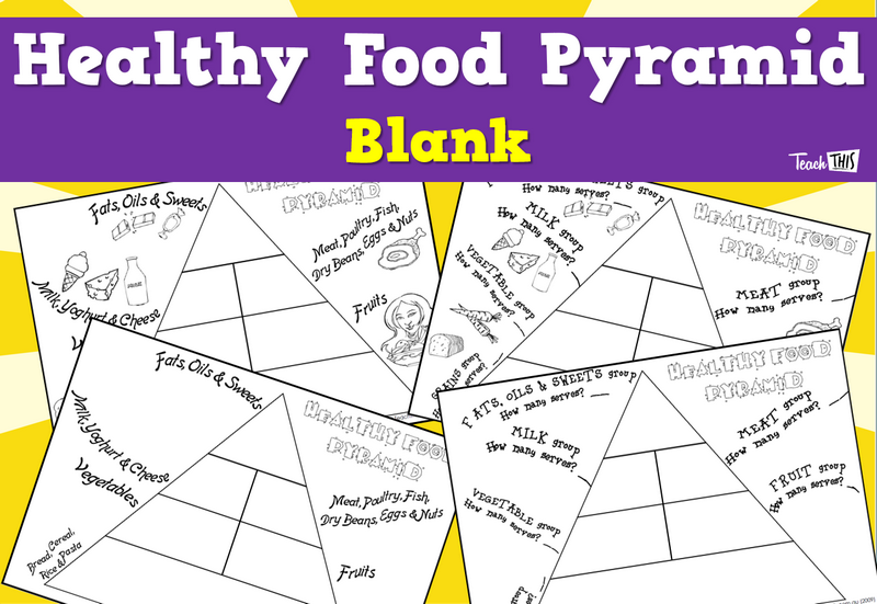 Healthy Food Pyramid - Blank