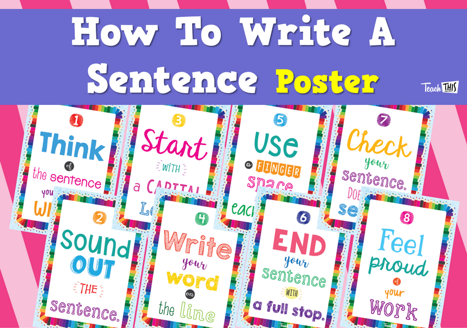 How To Write A Sentence Poster