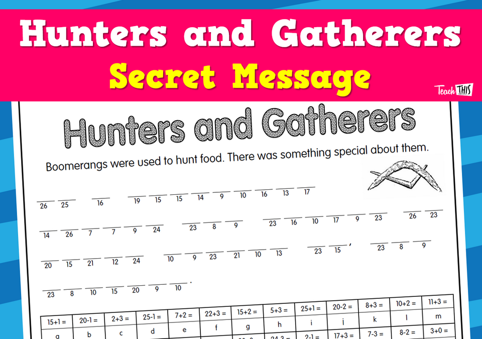 Hunters and Gatherers Secret Message