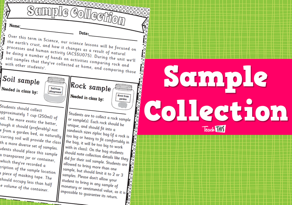 Sample Collection - Worksheet