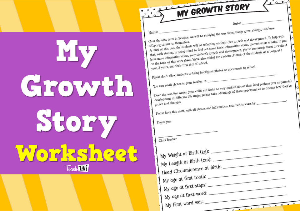 My Growth Story - Worksheet