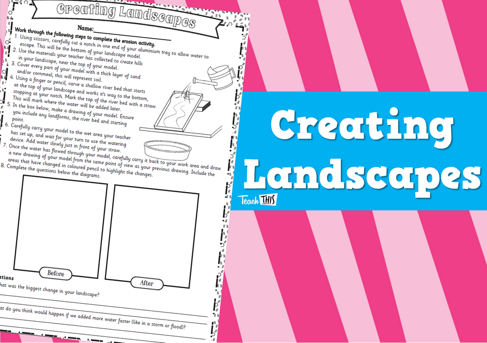 Creating Landscapes - Worksheet