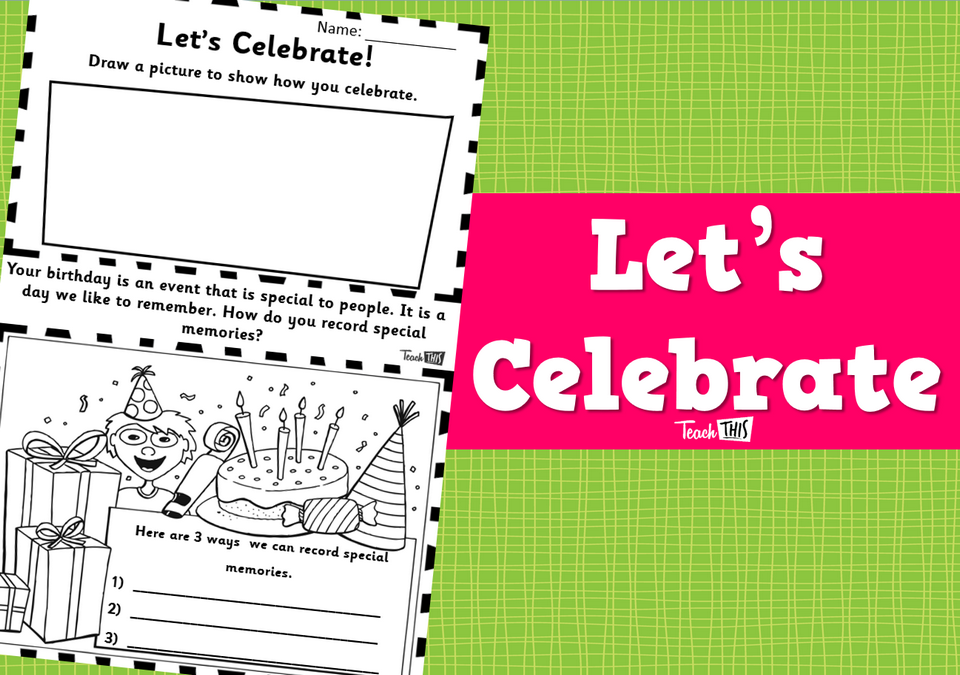 Let's Celebrate - Worksheet