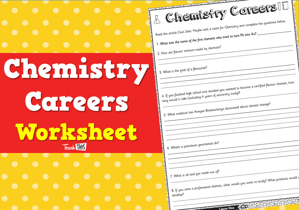 Chemistry Careers - Worksheet