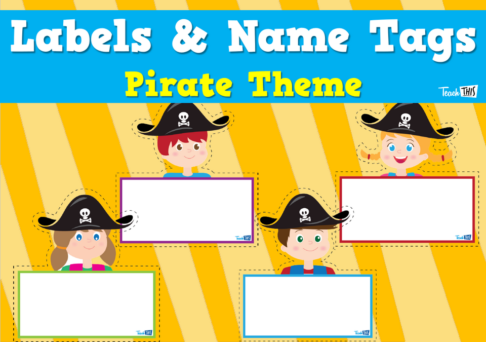 Editable Labels & Name Tags - Pirate