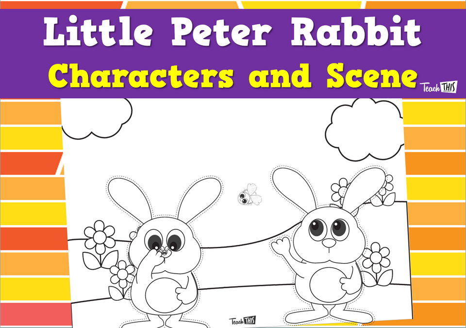 Little Peter Rabbit - Nursery Rhyme Characters & Scene