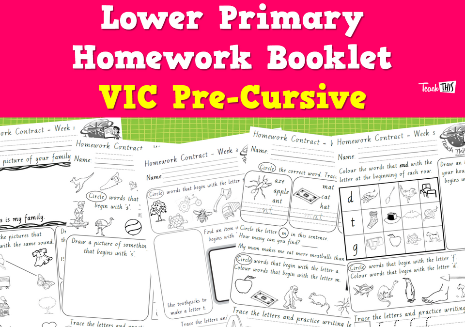 Lower Homework - VIC Pre-Cursive