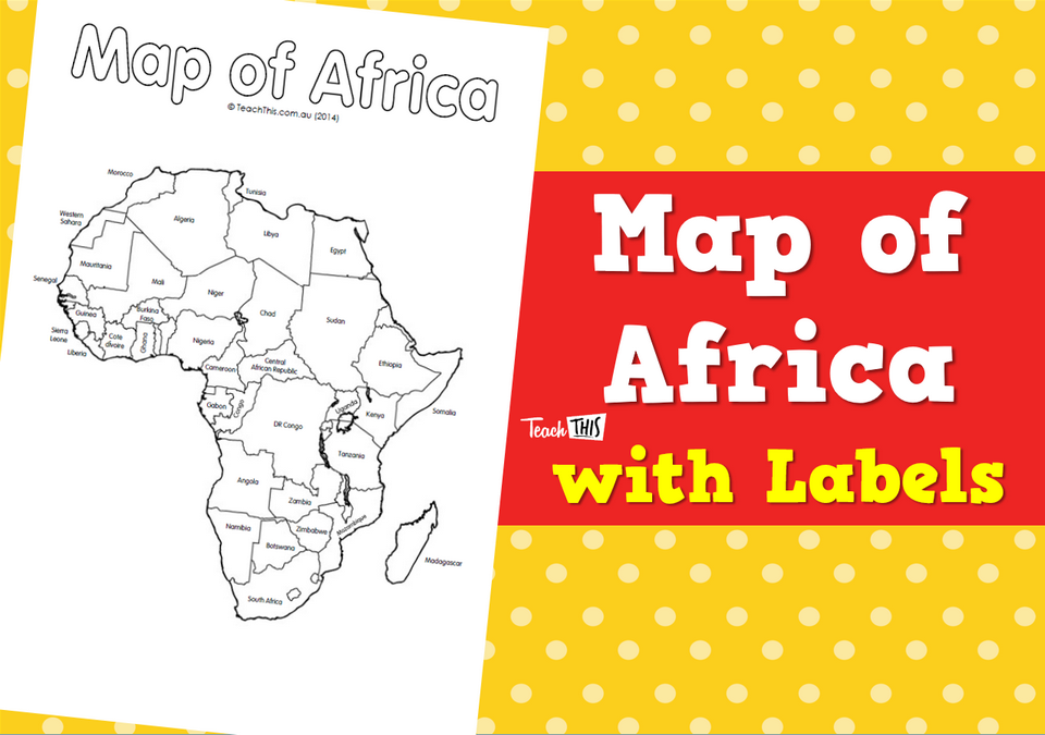 Map of Africa with Labels