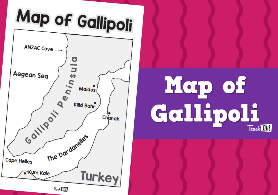 Map of Gallipoli B&W
