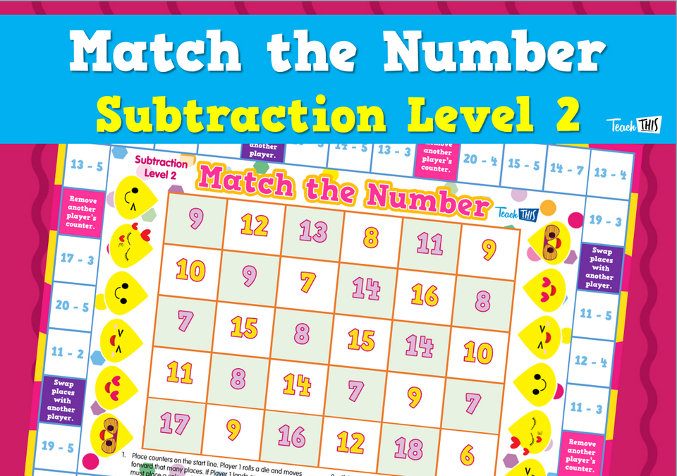 Match The Number Subtraction Level 2