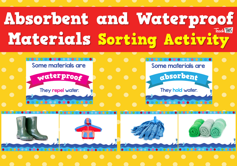 Absorbent And Waterproof Materials Sorting Activity