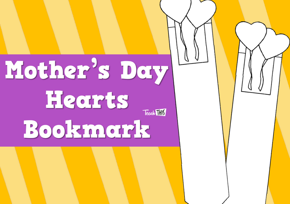 Mothers Day Hearts Bookmark