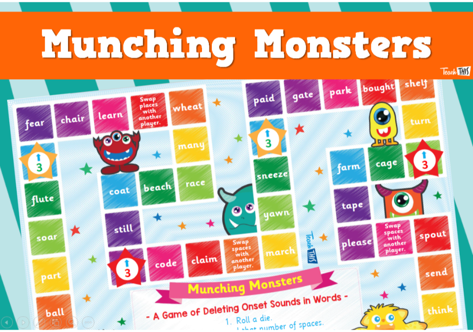 Munching Monsters - Deleting Onset Game