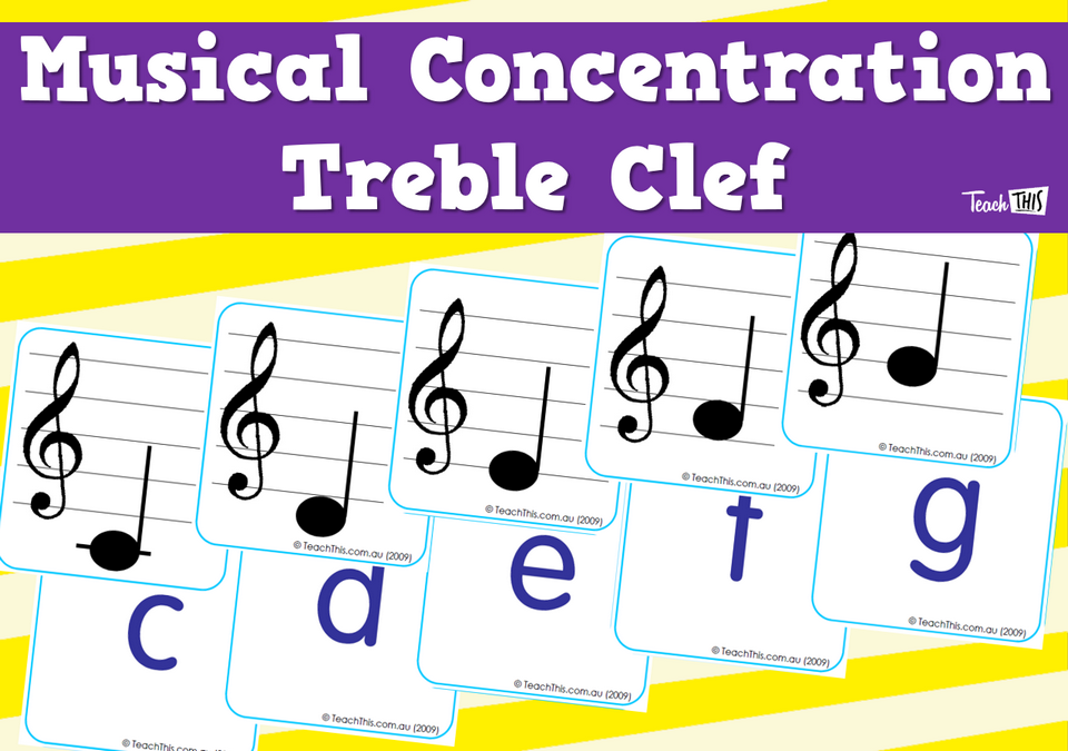 Musical Concentration Treble Clef