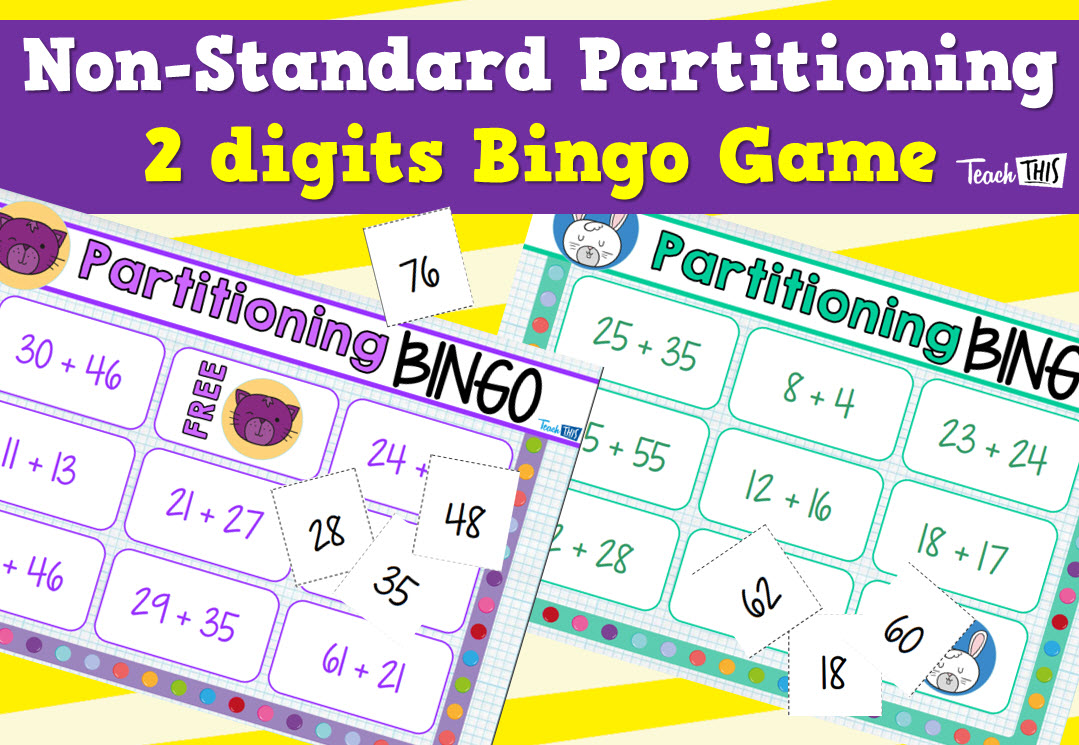 Non-Standard Partitioning Bingo - 2 digits game