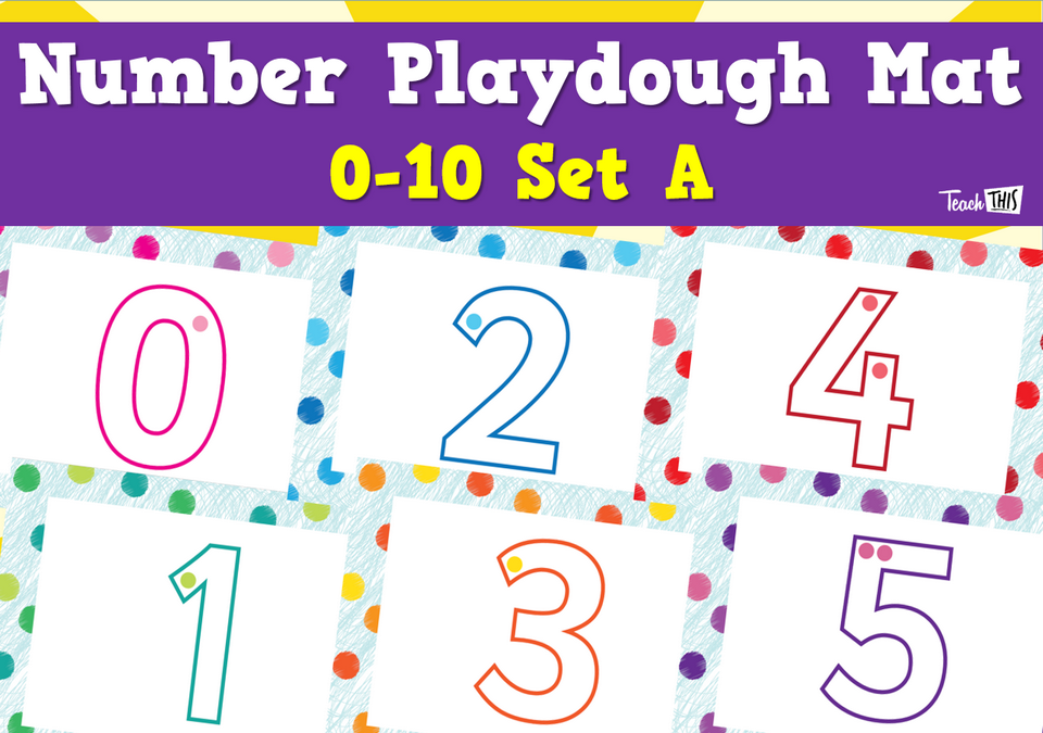 Number Playdough Mats 0 to 10