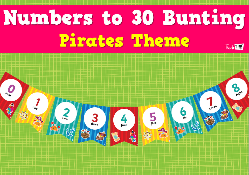 Numbers to 30 Bunting - Pirate