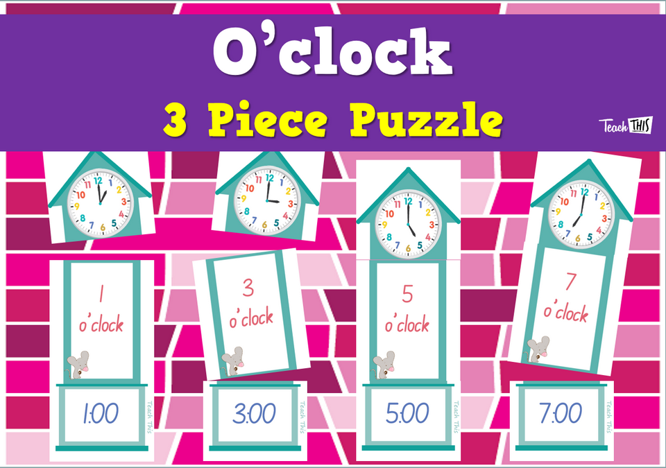 O'clock - 3 piece puzzles