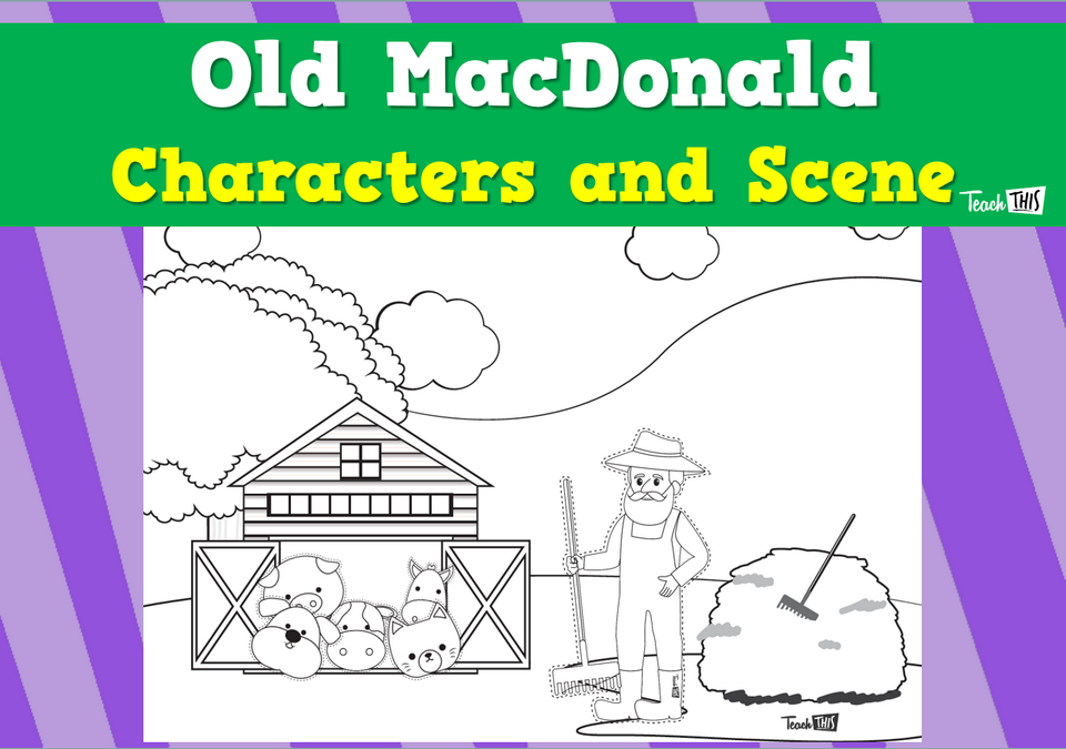 Old MacDonald - Nursery Rhyme Characters & Scene
