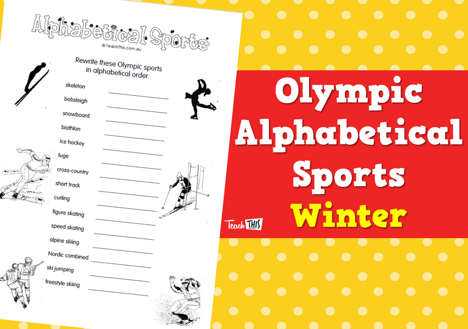 Olympic Alphabetical Sports - Winter