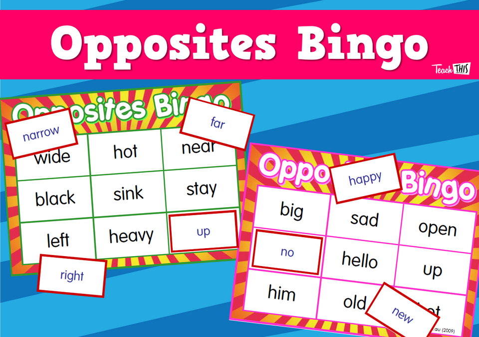 Opposites Bingo