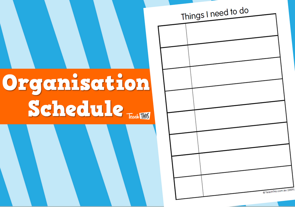 Organisation Schedule