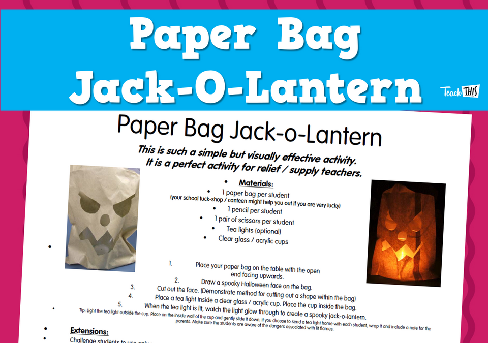 Paper Bag Jack-o-Lantern