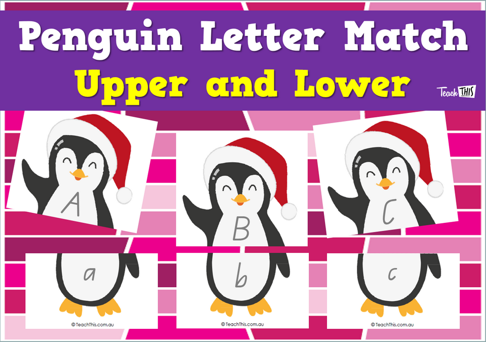 Penguin Letter Match - Upper and Lower
