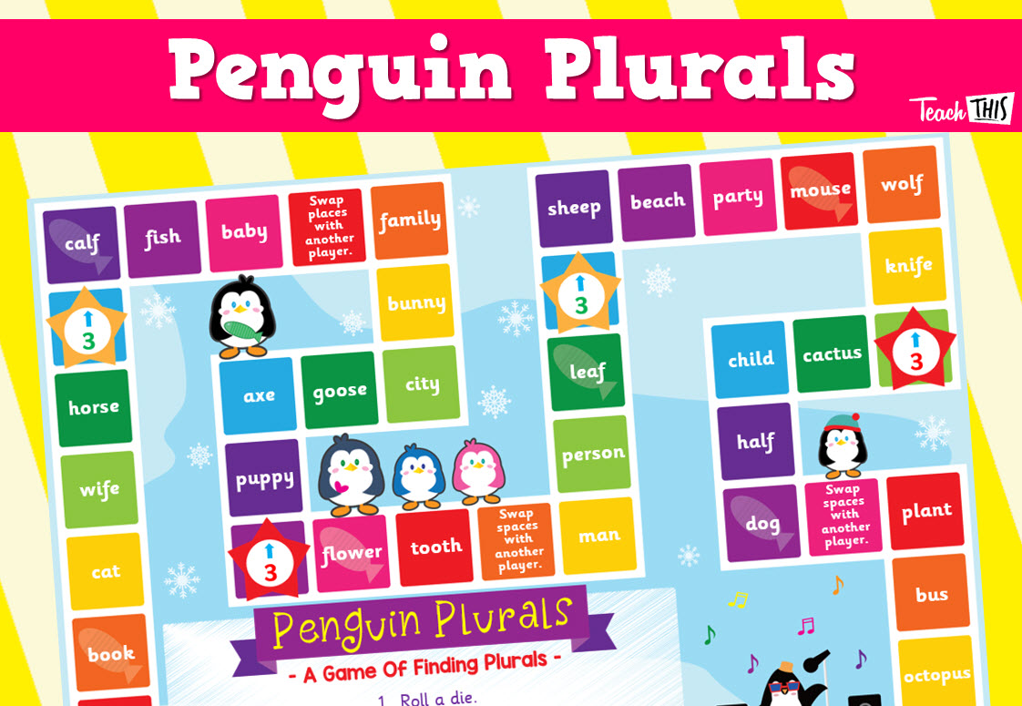 Penguin Plurals - Finding Plurals Boardgame