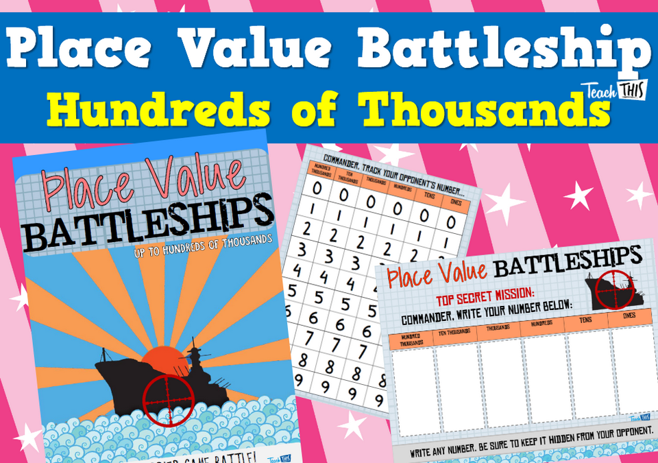 Place Value Battleships - Hundreds of Thousands