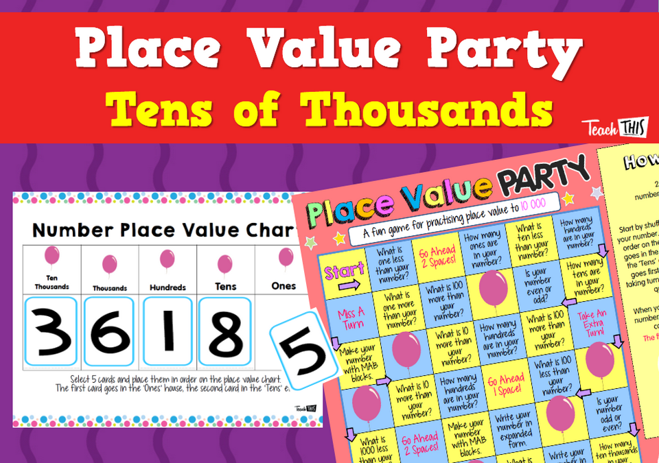 Place Value Party - Tens of Thousands