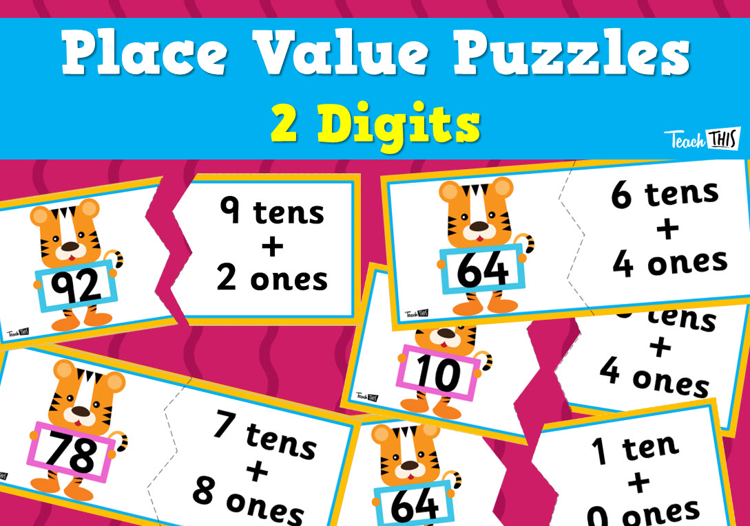 Place Value Puzzle - 2 Digit