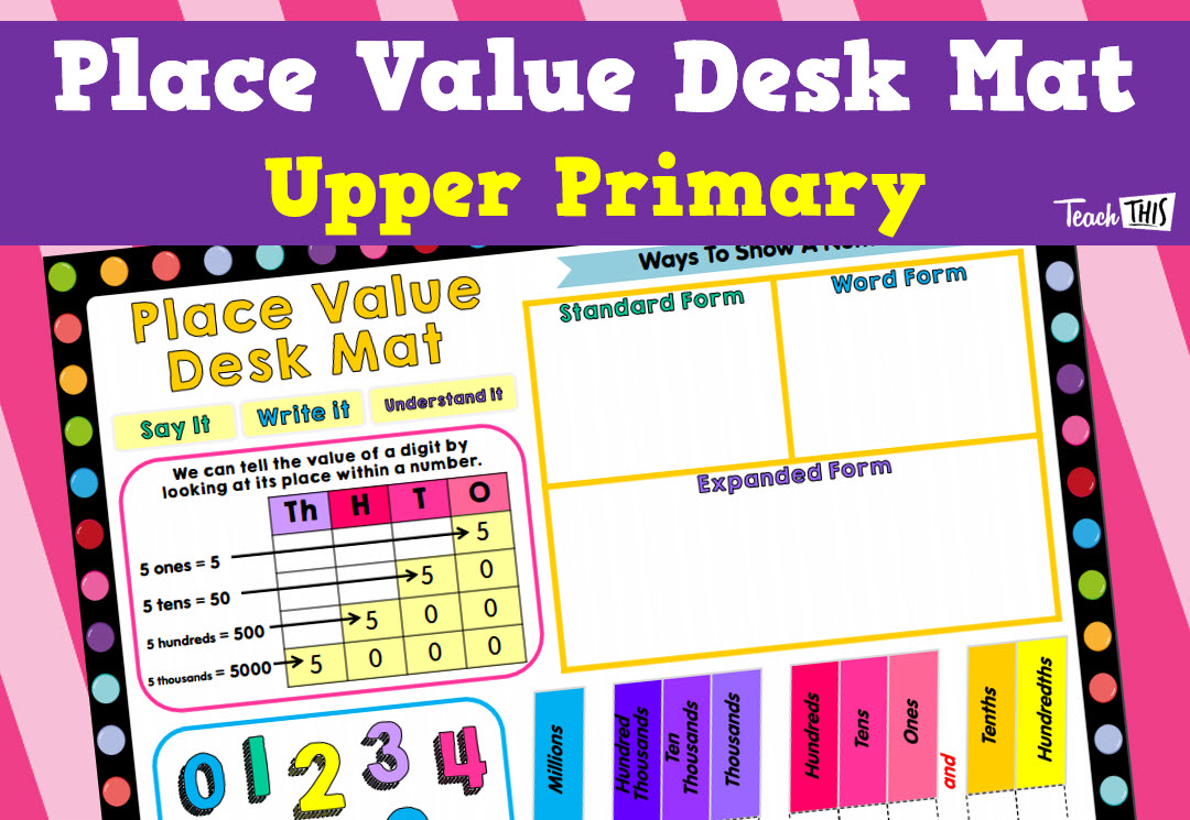 Place Value Desk Mat - Upper Primary