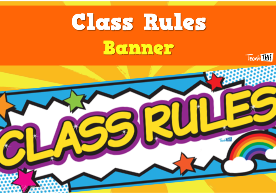 Pop Art Banner - Class Rules