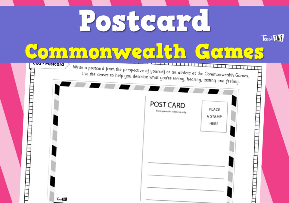 Postcard Commonwealth Games