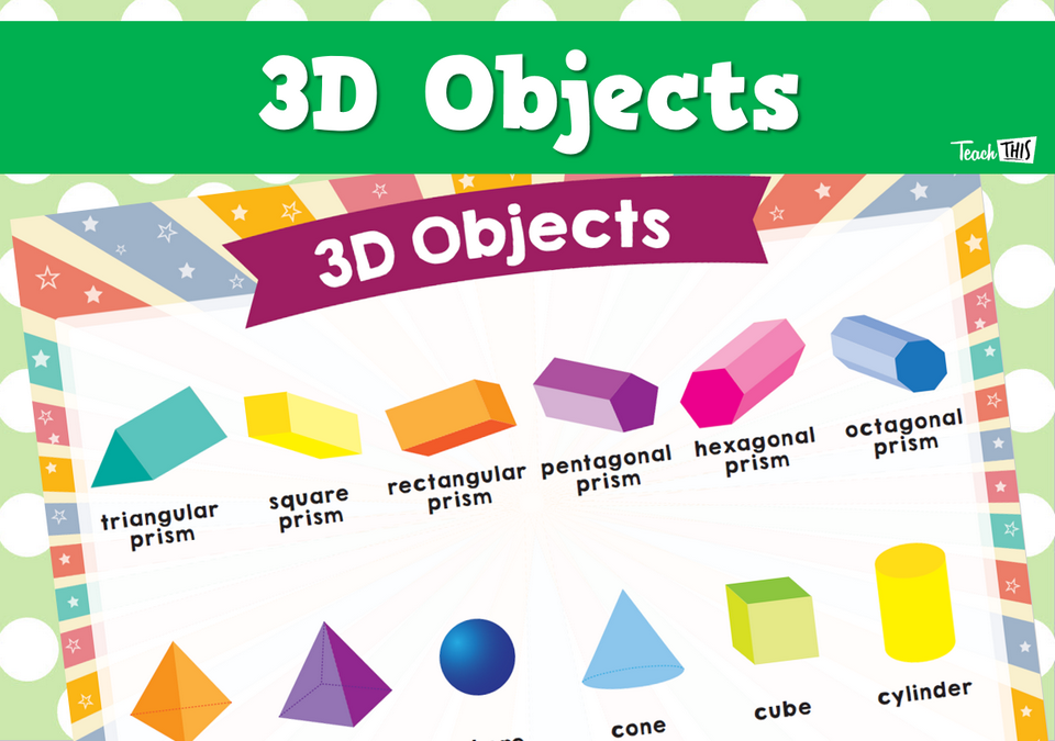 3D Objects Poster