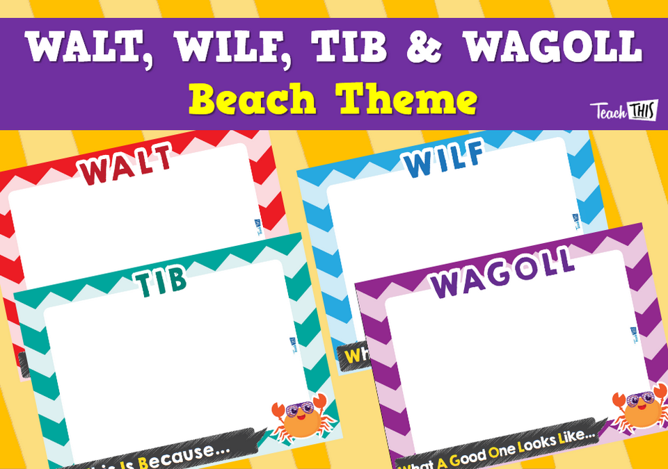 Poster - WALT, WILF, TIB & WAGOLL - Beach