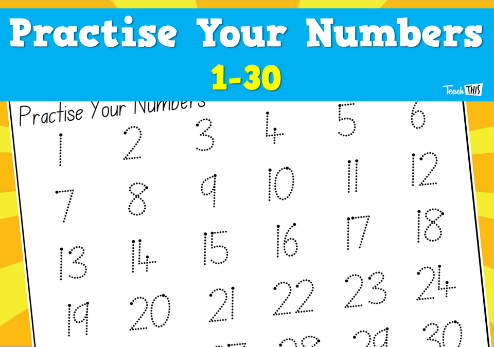 Practise Your Numbers 1-30