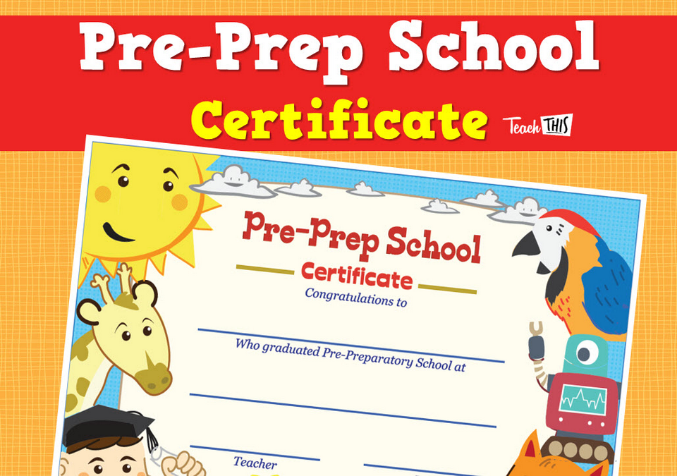 Pre-Prep School Graduation Certificate