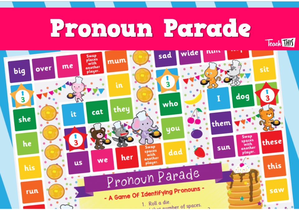 Pronoun Parade - Identifying Pronouns Boardgame