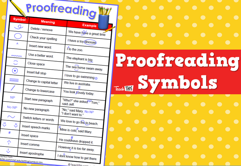 Proofreading Symbols