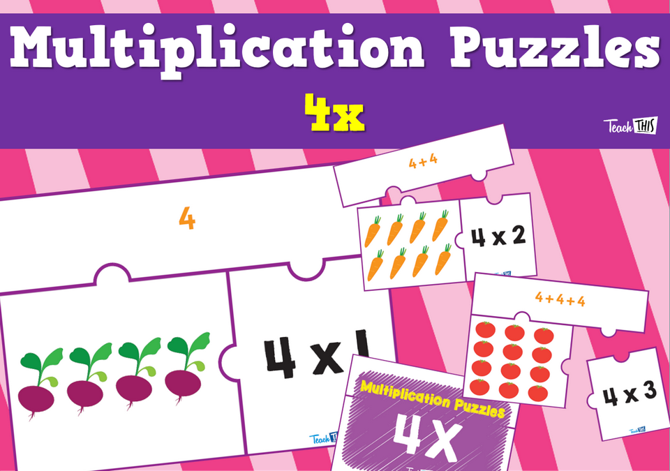 Multiplication Puzzle 4x
