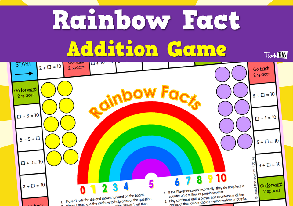 Rainbow Fact Addition Game