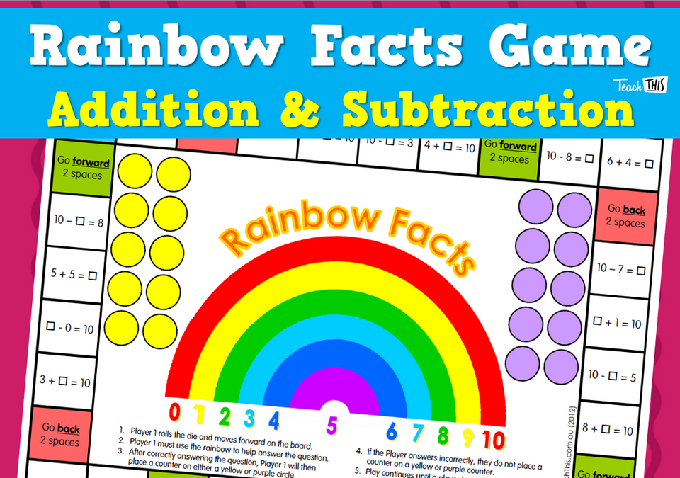 Rainbow Fact Game (Addition & Subtraction)